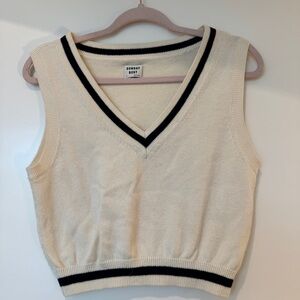 Aritzia Sunday Best Cream Sweater Vest